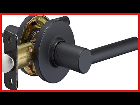 Amazon Basics Contemporary Madison Door Lever, Passage, Matte Black