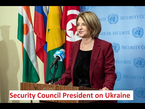 Security Council President on Ukraine, Libya and Myanmar| Media Stakeout