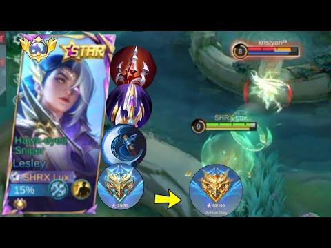 FINALLY LESLEY GLOBAL NEW ONE SHOT BUILD IS HERE!! (100%BROKENNN) MLBB lux