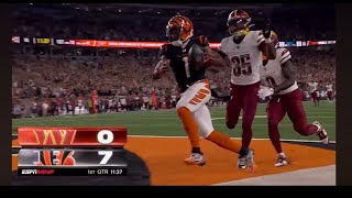 Burrow throws a 41 yard rec TD to Chase!