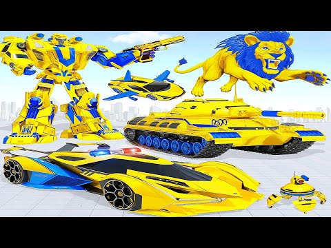 Flying Muscle Car Robot Transform Horse Robot Game - Android iOS Gameplay