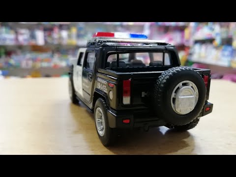 Металлическая машинка Kinsmart 1:40 «Hummer Н2 (Полиция)» / KT5097WP инерционная в коробке