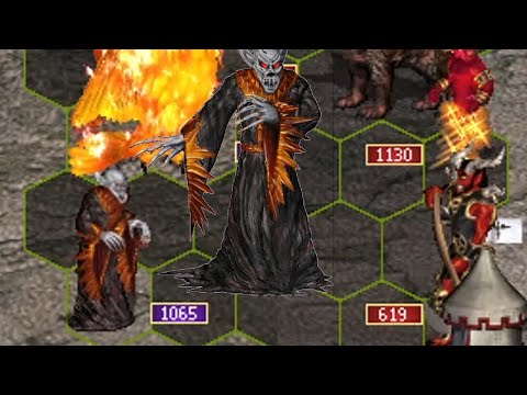 Heroes 3: Using (mostly) Vampire Lords to defeat a powerful Inferno enemy!