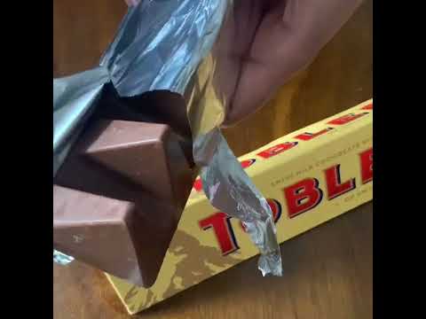 Toblerone Milk Chocolate With Honey and Almond Nougat #tobleron #chocolates #shortsvideo