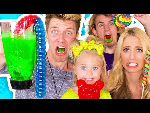 SOUREST GUMMY DRINK IN THE WORLD CHALLENGE!! Warheads, Toxic Waste Smoothie (EXTREMELY DANGEROUS) Video