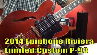 Video thumbnail for 2014 Epiphone Riviera Limited Custom P-93 Guitar, demo by Tony Fuentes by Tony Fuentes