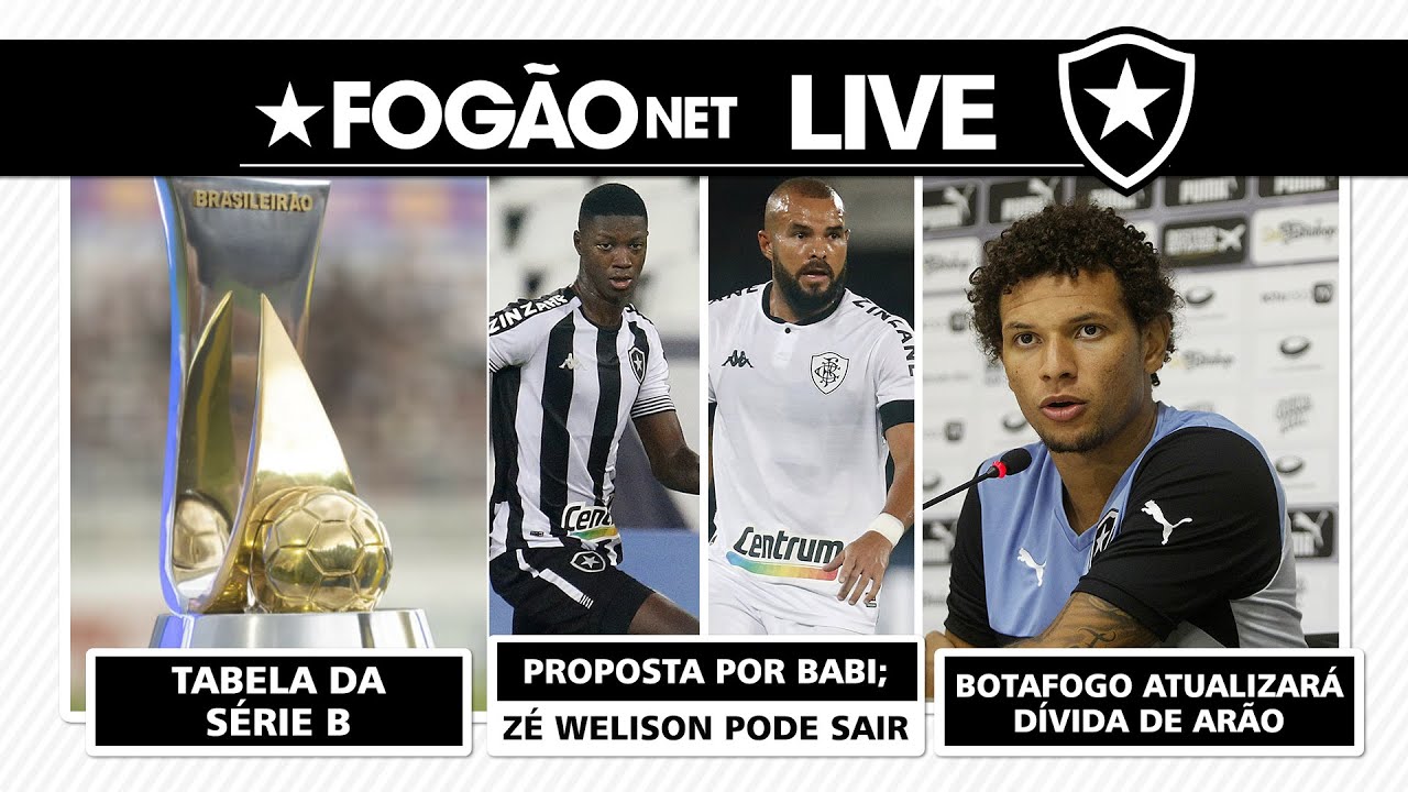 LIVE DE SEXTA – Proposta por Matheus Babi; Zé Welison pode sair; Botafogo atualizará dívida de Arão; tabela da Série B