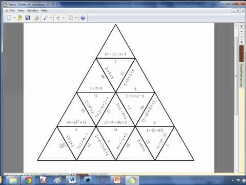Maths ROTW 1 - Tarsia Twist