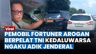 Viral Pemobil Fortuner Arogan Berpelat TNI Arogan yang Ngamuk di Tol Japek, Puspom TNI Turun Tangan