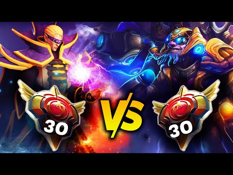 FIRST IN DOTA 2 HISTORY !! Invoker vs Tinker LVL 30 GRANDMASTER TIER Battle by TOP RANK IMMORTAL