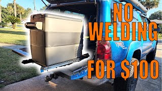 DIY Fridge Slide For $100 NO WELDING! - Tacoma Overland Build on a Budget