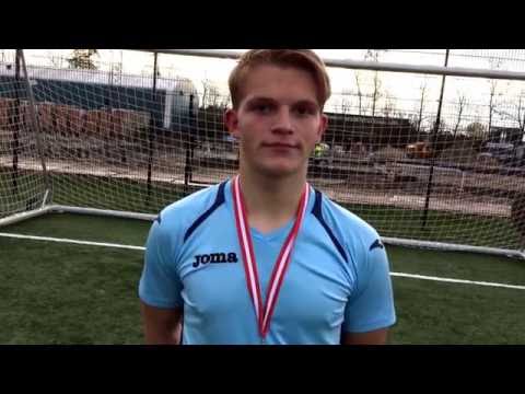 Nick Gromada fra Strandskolen efter sejren i kredsfinalen