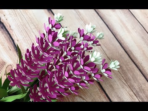 ABC TV | How To Make Lavender Paper Flower With Shape Punch #2 - Craft Tutorial