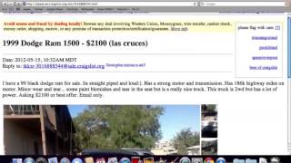 Craigslist El Paso Texas   Used Cars and Ford and Dodge Trucks Under $2500 Available