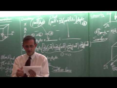 Lecture 18 (2014). Momentum and Navier Stokes equations