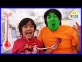 Ryan Pretend Play Turns Daddy Different Colors With Fruits And Vegetable