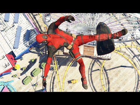 GTA 5 Stunning Ragdolls #20- (Deadpool - Blob Launch Fails - Catapult Fails)