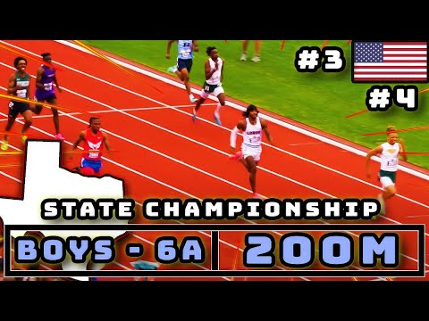 Watkins v Pettaway v Johnson | 200M | Texas State Championship | 6A Boys