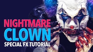 Nightmare clown halloween makeup tutorial