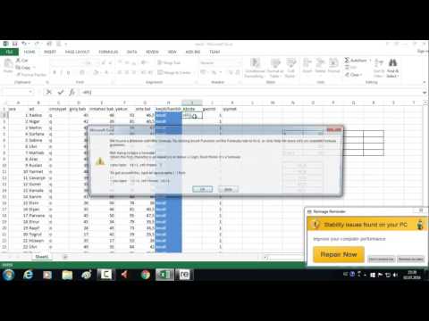Excel 2013 dersleri #5 funksiyalar hisse-3