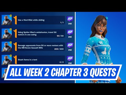 All Week 2 Season Quest Challenges in Fortnite - How to complete Week 2 Season Quests in Chapter 3