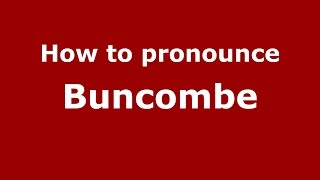 How to pronounce Buncombe