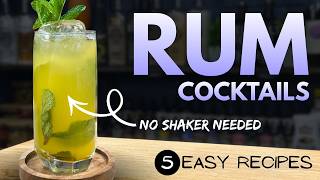 TOP 5 EASY RUM Cocktails - BETTER than Spiced Rum & Coke