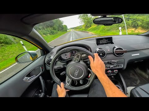 Audi S1 QUATTRO Rainy POV Drive Around Nürburgring - SOUND And Quattro Powerslides! + RS3 Chase
