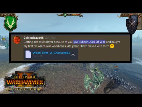 Inspiring New Players To Play! Wood Elves Vs Chaos. Total War Warhammer 2, Multiplayer
