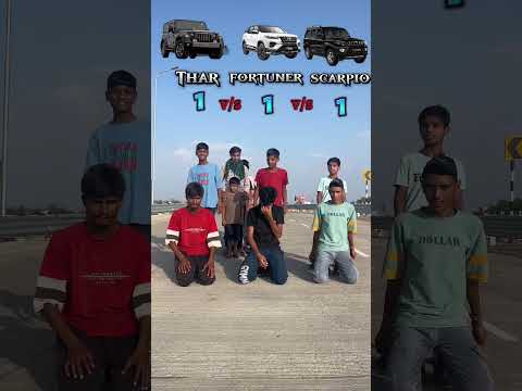 (who's is best car?)thar V's Scorpio V's fortuner #thar #scorpio #fortuner #cars #offroad #ytshorts