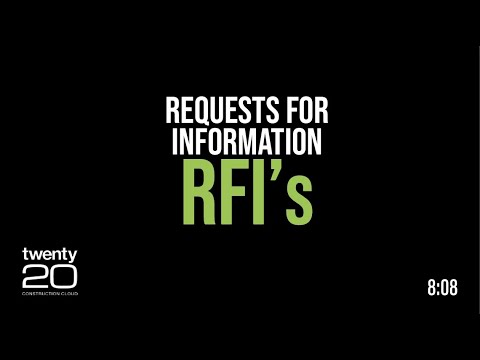 Requests For Information: RFI's