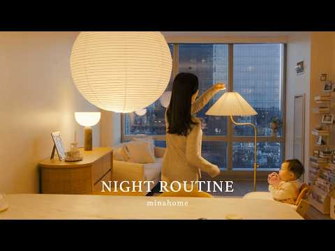 Night Routine with 7-Month-Old Baby | New Lamp🛋️ | 4–11 PM & Japanese Home Cooking