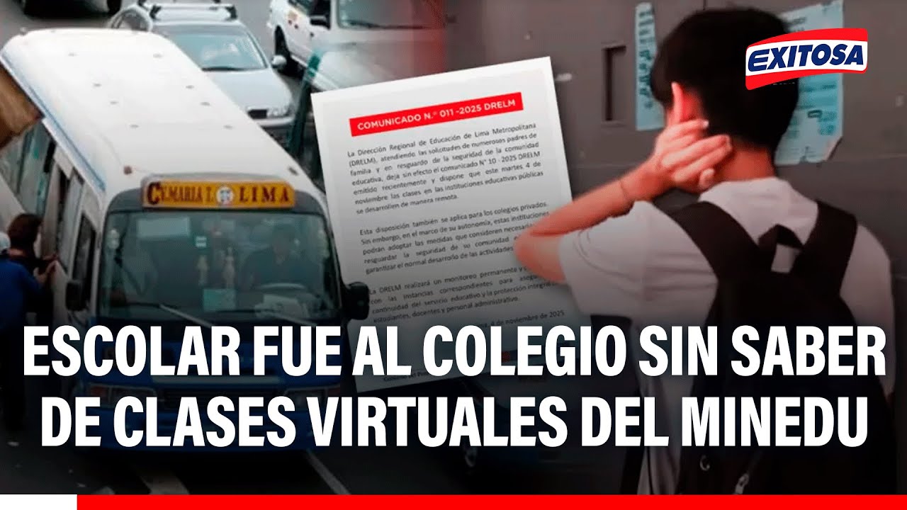 🔴🔵 Escolar fue a su colegio porque no supo de clases virtuales anunciadas por Minedu