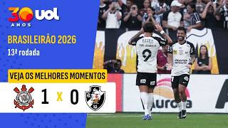 CORINTHIANS 1 X 0 VASCO | DINIZ SEGUE IMBATÍVEL E TIMÃO DEIXA O Z4; MELHORES MOMENTOS | BRASILEIRÃO