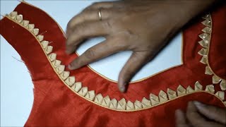 Easy And Beautiful Blouse Back Neck Design Cutting And Stitching