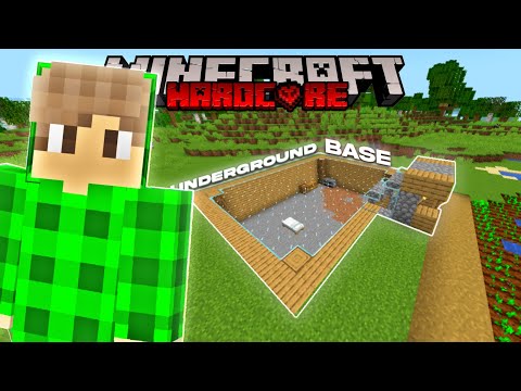 I BUILT AN UNDERGROUND SURVIVAL BASE IN MINECRAFT HARDCORE