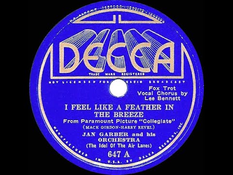 1936 HITS ARCHIVE: I Feel Like A Feather In The Breeze - Jan Garber (Lee Bennett, vocal)