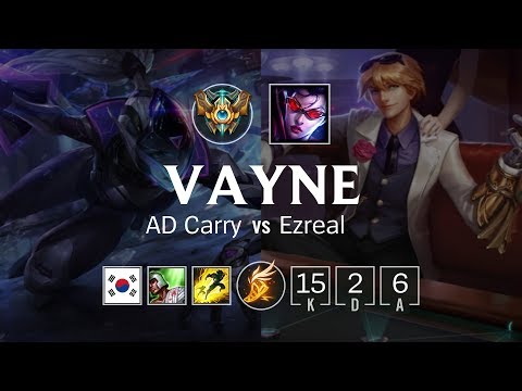 Vayne ADC vs Ezreal - KR Challenger Patch 8.23