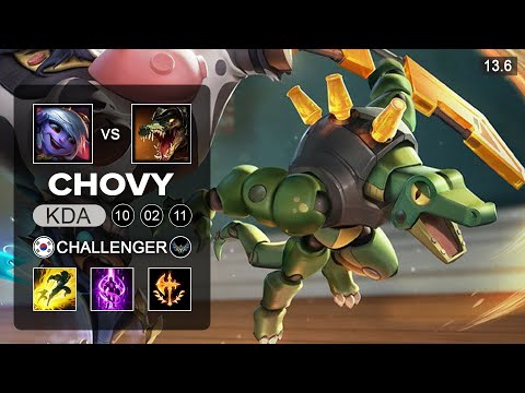 Chovy Renekton vs Tristana Mid - KR Challenger - Patch 13.6 Season 13