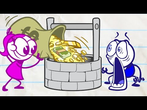 Pencilmate Loses his Shirt! -in- WELL OFF - Pencilmation Cartoons for Kids