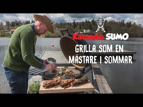Kamadogrill Kamado Sumo Signature Pro Svart Keramisk Grill Rostfritt Stål med Optimerat Luftflöde