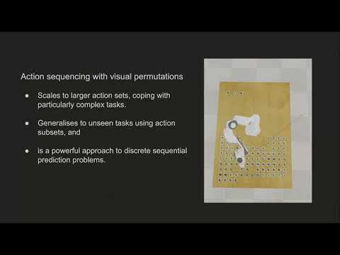 Action sequencing using visual permutations