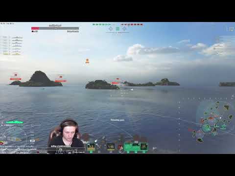 SUPER LONG CRAWLING SMOKE AND HYDRO MONSTER - Vampire 2 in World of Warships - Trenlass