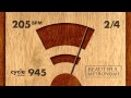 205 BPM 2/4 Wood Metronome HD