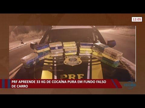 PRF apreende 33 kg de cocaiÌna pura em fundo falso de carro 04 10 2021