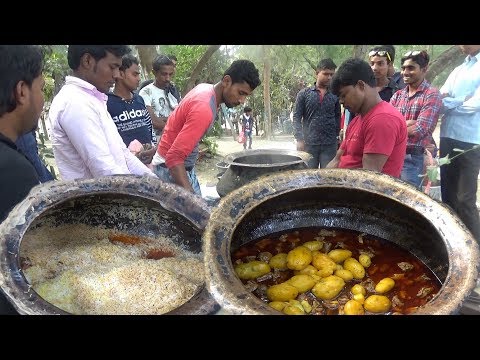Egg Chicken Biryani Preparation for 100 Picnic Parties | Indian Food Loves You