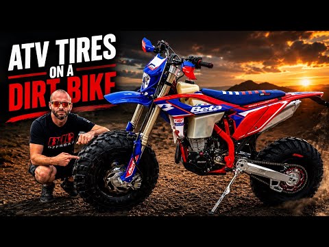 Installing MASSIVE ATV tires onto a Dirt Bike