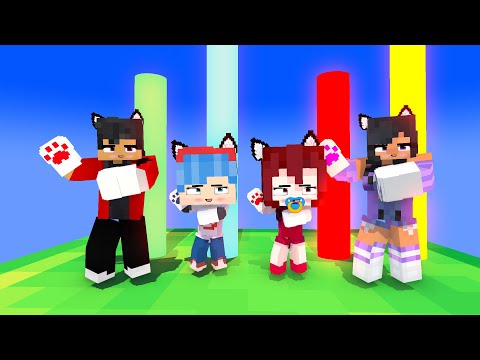 GANGNAM STYLE PAW SUPER IDOL FNF BOYFRIEND, GIRLFRIEND, AARON, APHMAU -MINECRAFT ANIMATION #shorts