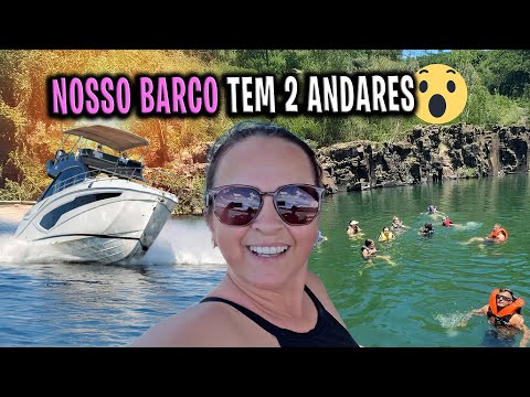 NOSSO BARCO TEM 2 ANDARES 😍🙏🏻 LEVEI A FAMILIA TODA PRA PASSEAR DE BARCO 🛥️ 