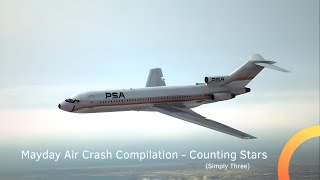 Mayday Air Crash Compilation - Counting Stars (Simply Three) - Solar Aviation